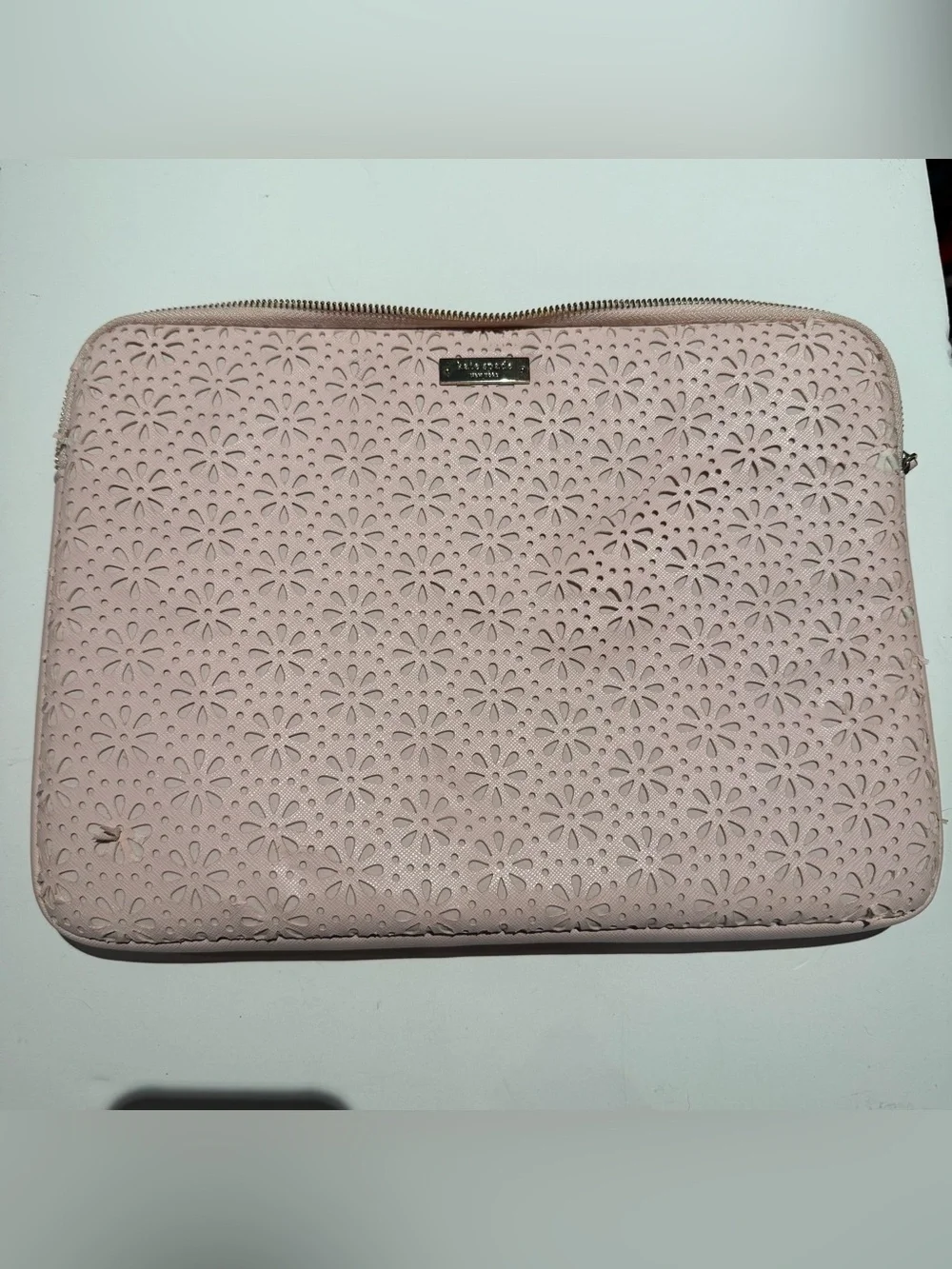 kate spade blush pink floral laptop case